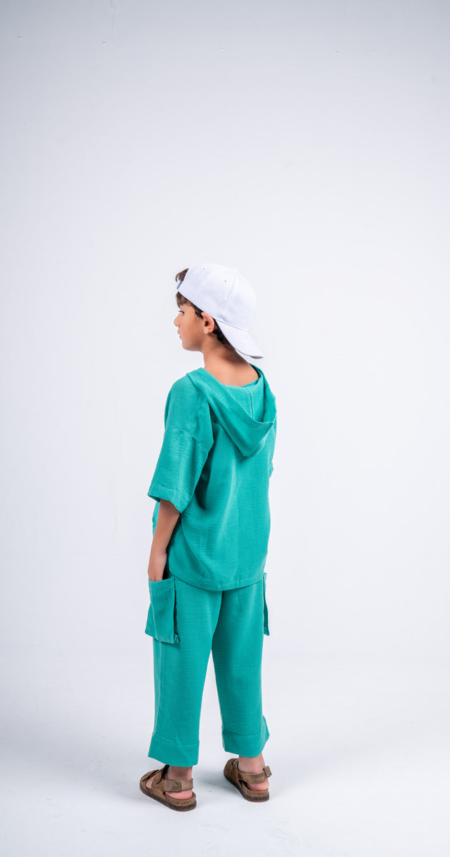 Linen hooded set