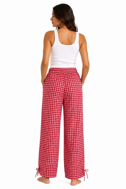 Adults Red carreaux pants