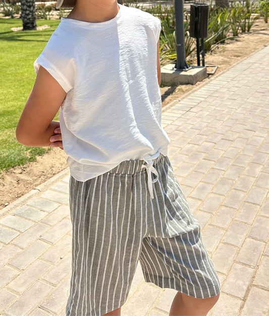 Strips linen short