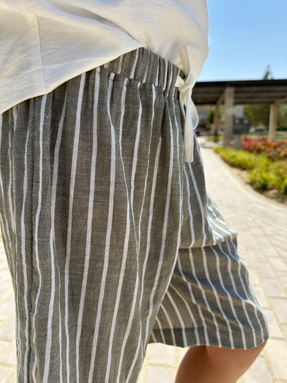 Strips linen short