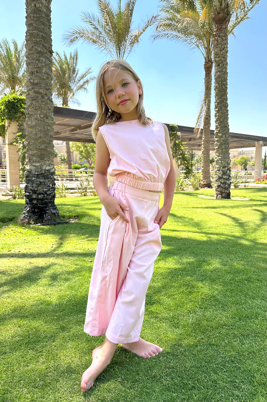 Pink linen set