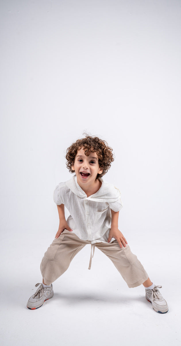 Linen cargo pants