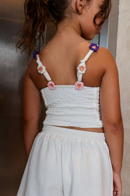 White Textured Two-Piece Set