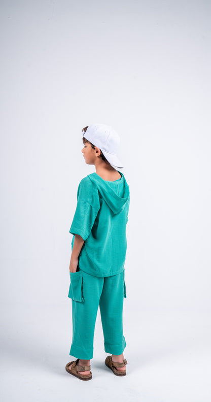 Linen hooded set