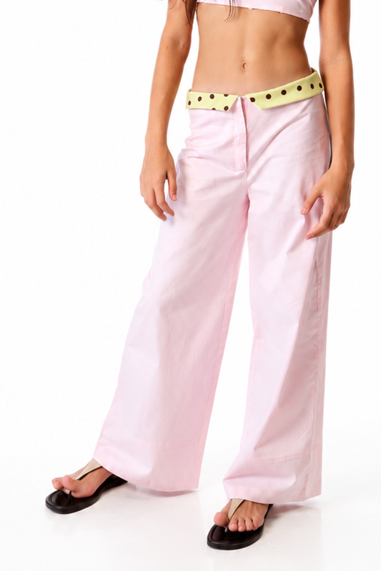 Pink Wide-Leg Pants